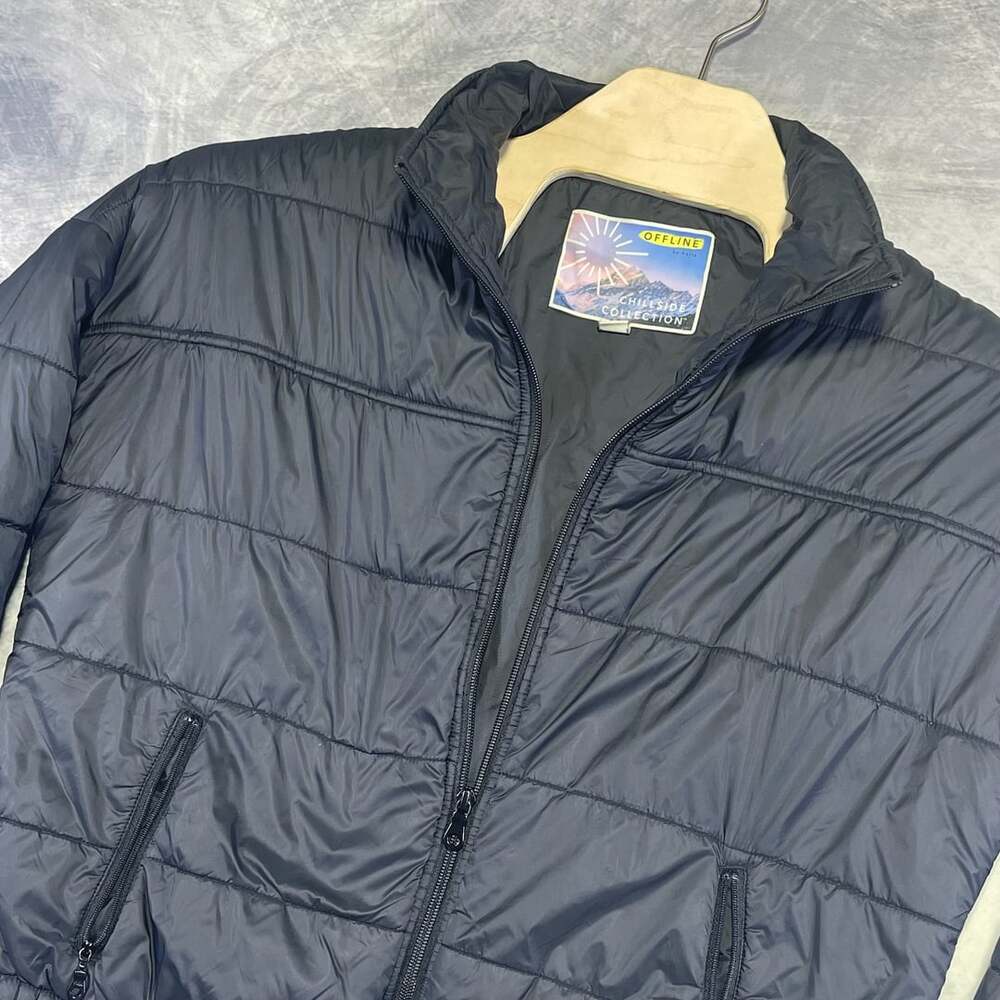 Offline By Aerie Chillside Collection Puffer Jacket Size M Black Full Zip